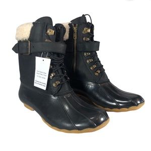 New SPERRY Top-Sider Australian Sheep Fur Lined Duck Boots